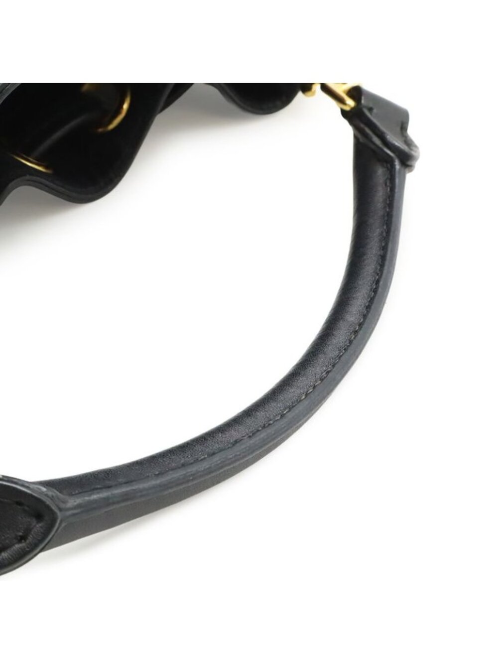 Saint Laurent Paris YSL Yves Emmanuel Bucket Bag 2-Way Shoulder Leather Black - Picture 4 of 9